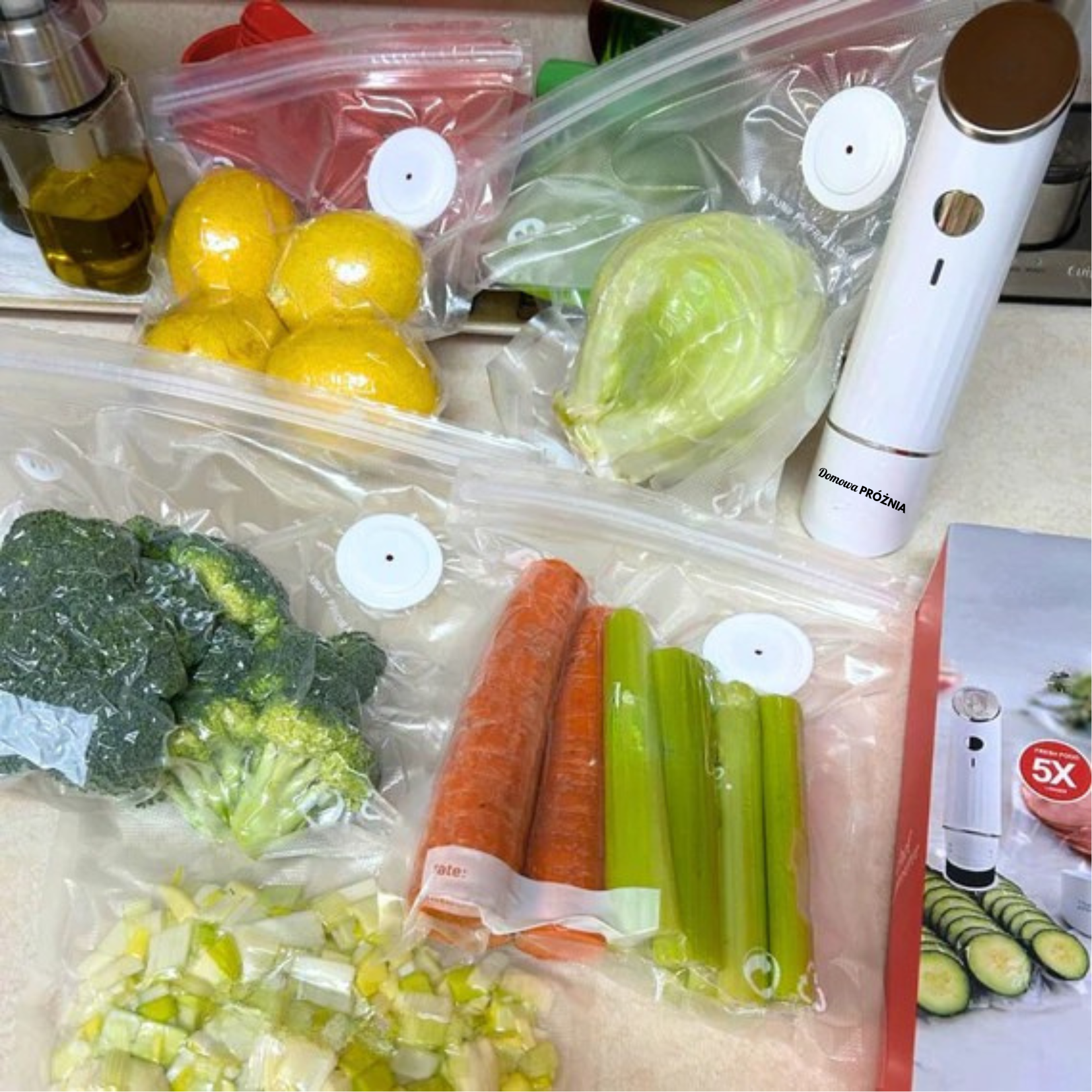 Domowa Próżnia – Pakowarka próżniowa do żywności + 20 worków photo review