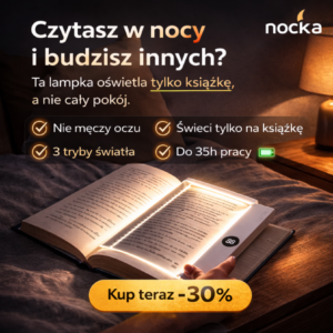 Nocka™ — lampka do czytania, która nie budzi innych